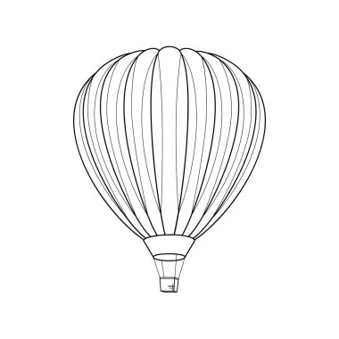 Air Balloon Simple Icon isolated on White