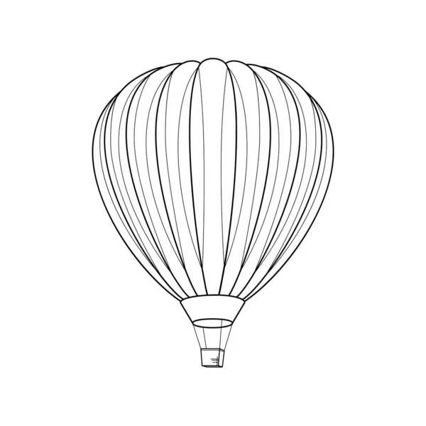 Air Balloon Simple Icon isolated on White — 스톡 벡터