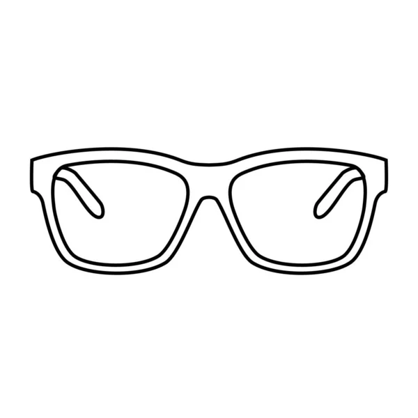 Transparant Optic Glasses Icon on White Background — ストックベクタ