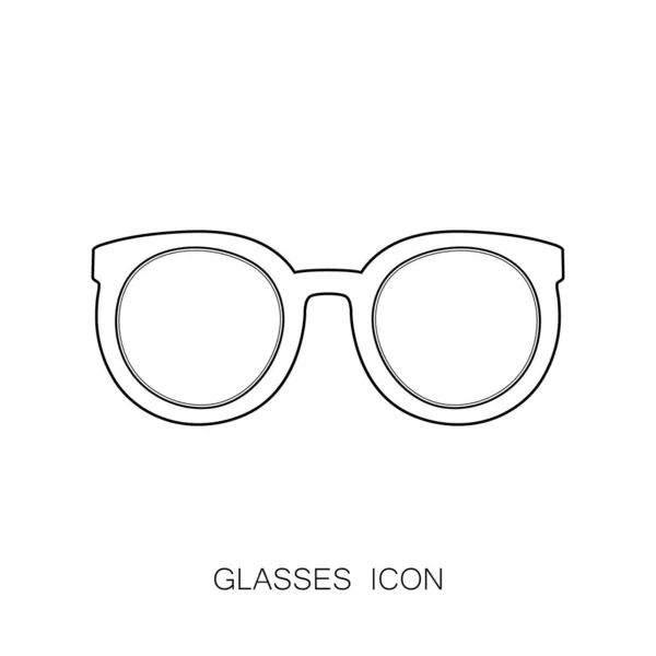 Ligne Style Trendy Lunettes Icône Holiday Design Collection — Image vectorielle