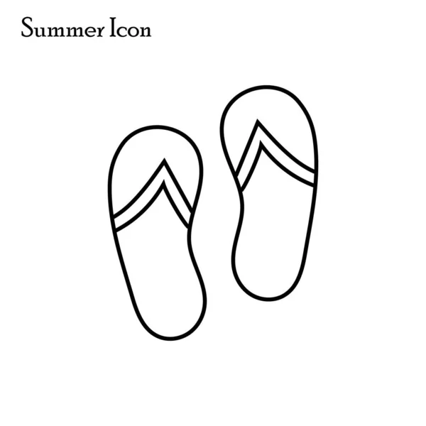 Summer Icon, Line — Stockvektor