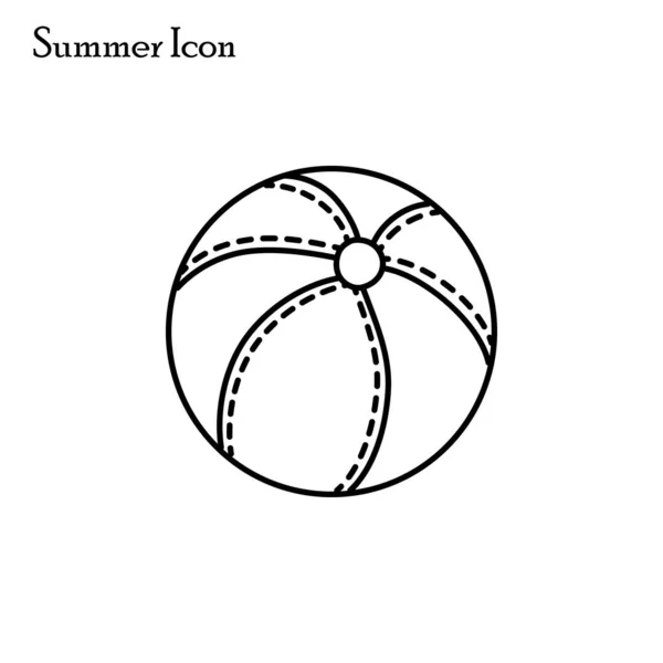 Summer Icon, Line — Διανυσματικό Αρχείο