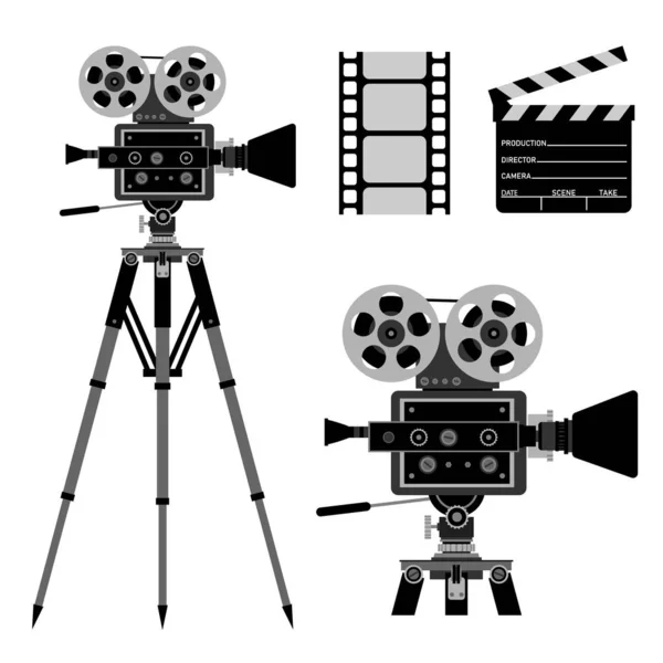 Movie Film Camera Icon Cinema Production Element — 스톡 벡터