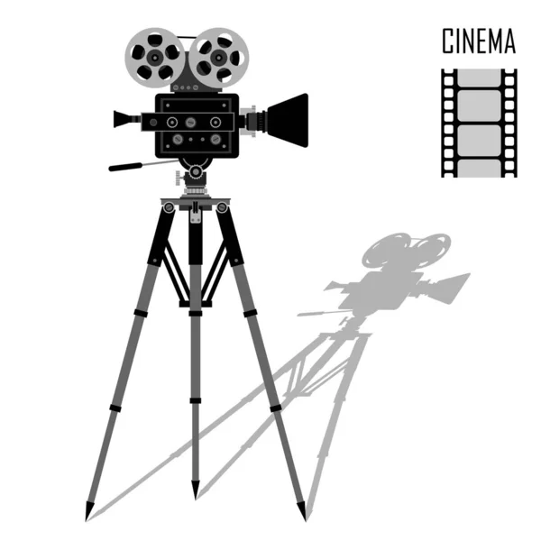 Movie Film Camera Icon Cinema Production Element — 스톡 벡터