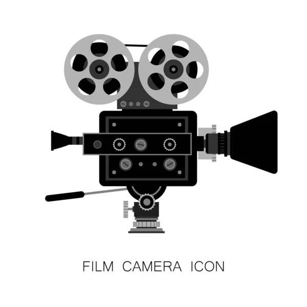 Película Cámara de cine icono Elemento de producción de cine — Vector de stock