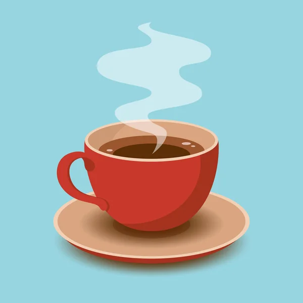 Una Taza Café Fresco Ilustración Vectorial Estilo Plano Diseño Decorativo — Vector de stock