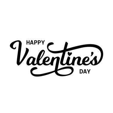 Mesajlı ve Kalpli Sevgililer Günü Kartın kutlu olsun. Vektör İllüstrasyonu. Harf Tarzı. Tatil Kutlama Dekoratif Tasarımı.