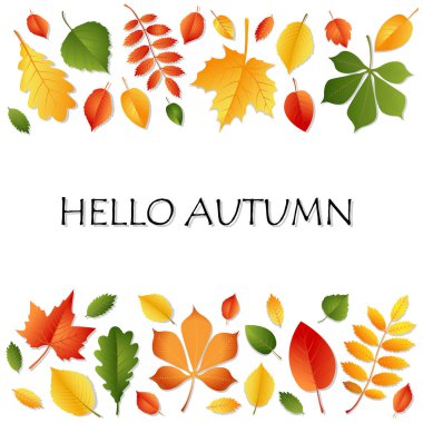 Yaprak Dökümlü Merhaba Sonbahar Kartı