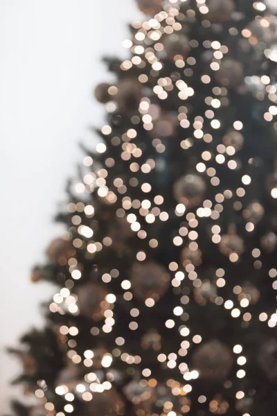 화랑 이 있는 드문드문 있는 크리스마스 트리의 수직 모습. — 스톡 사진