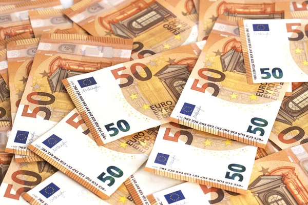 Para arkaplan euro nakit banknotları 50 avro çerçeve.