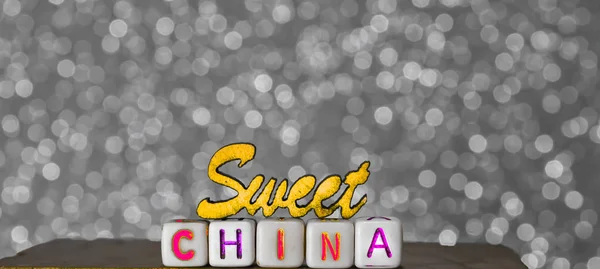 sweet china written text and beautiful background,Chinese sweet