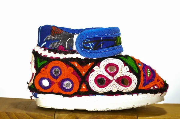 Embroidery shoes,Expensive baby shoes,indian special Embroidery, ロイヤリティフリーのストック写真