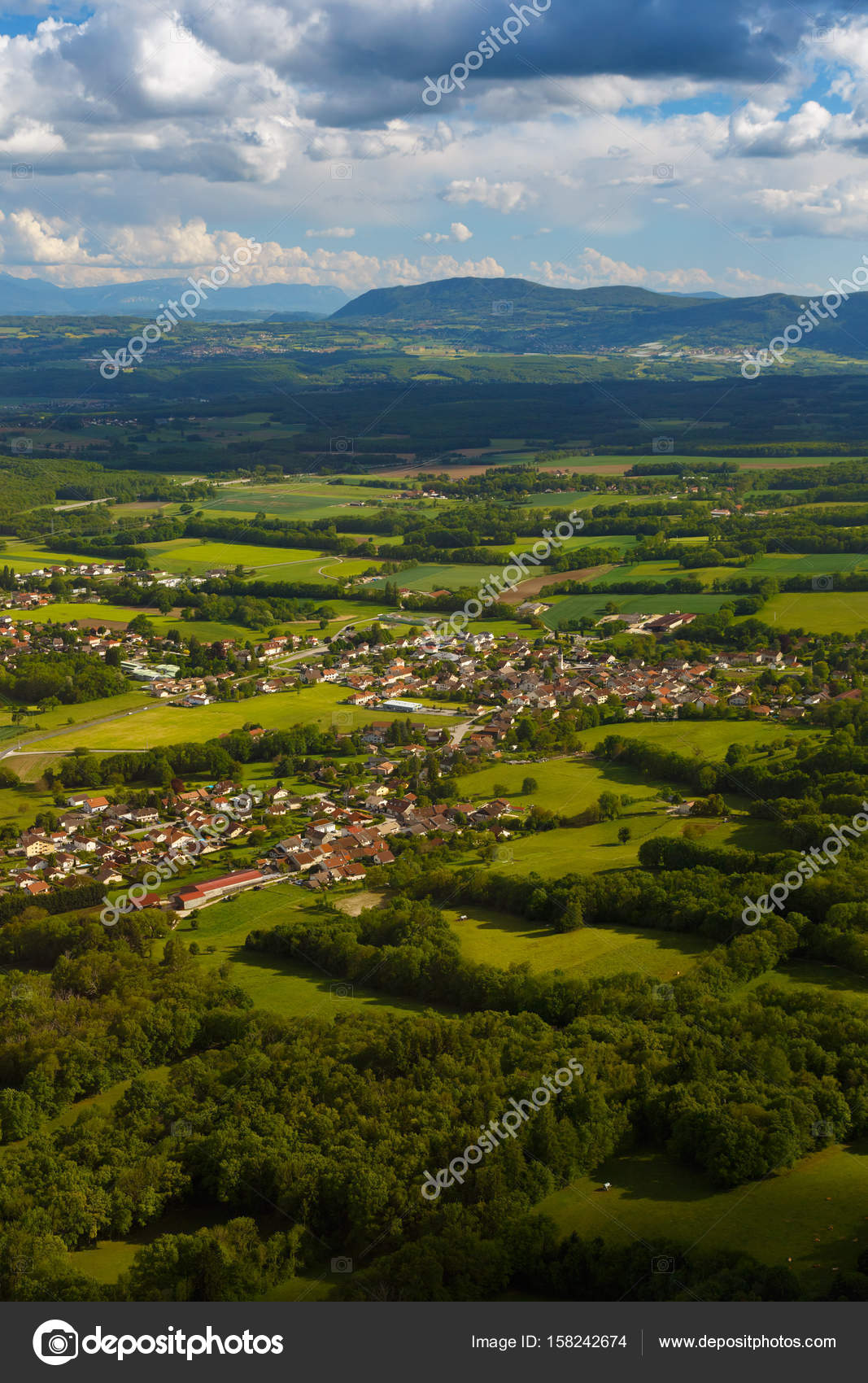 Paesaggio Della Terra In Estate Vista Dal Cielo Tra Francia