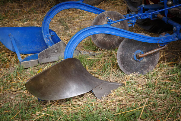 Plow for a minitractor. Garden and agricultural machinery.