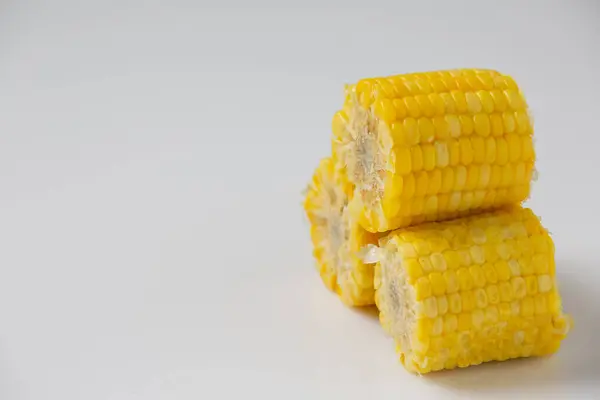 Fresh Corn White Background — Stock Photo, Image