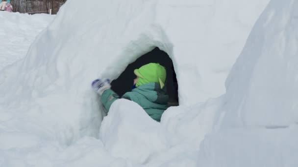 Novosibirsk Rusya Sibirya Şubat 2020 Yıllık Tatil Eskimo Şehri Bir — Stok video