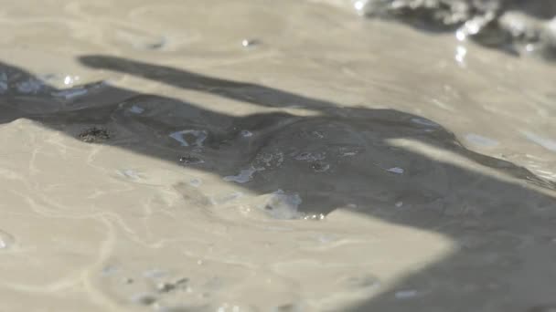 Beton Otthon Működik Felesleges Folyadék Öntsük Beton Keverő — Stock videók