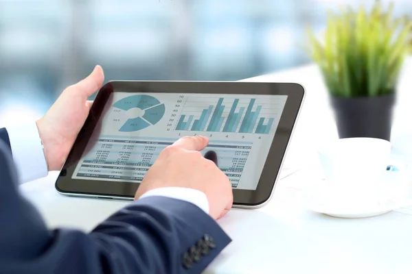 Businessman working with digital tablet — Stock Photo, Image