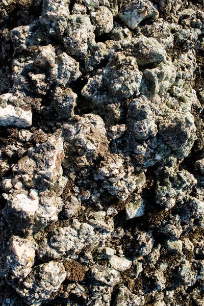 Parte Roca Que Consiste Muchas Piedras Unidas Creación Una Superficie —  Fotos de Stock