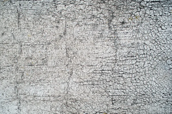 Стара Вінтажна Біла Фарба Тріщинами Поверхні Великий План Текстури Пошкодженою — стокове фото
