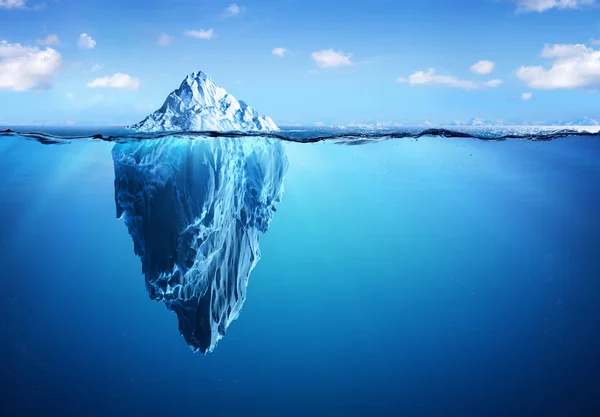 Iceberg - Hidden Danger And Global Warming Concept — Stock Photo, Image