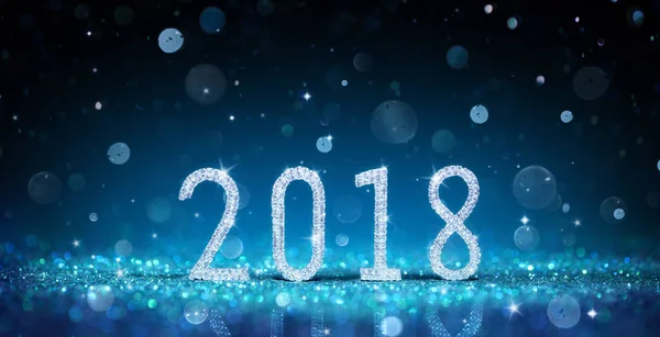 2018 Happy New Year Diamond Numbers — Stock Photo, Image