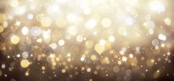 Abstract Shiny Background Golden Lights Stars — Stock Photo, Image