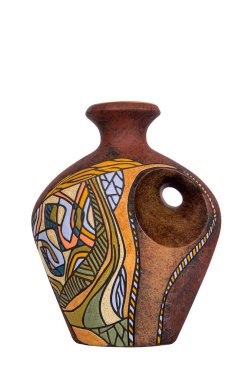 Gıda ve sıvı depolamak için seramik sürahi.