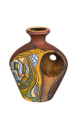 Yiyecek ve sıvı depolamak için seramik sürahi.