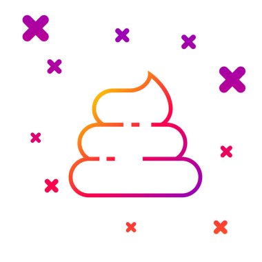 Renk çizgisi simgesi beyaz arkaplanda izole edildi. Kademeli rastgele dinamik şekiller. Vektör İllüstrasyonu