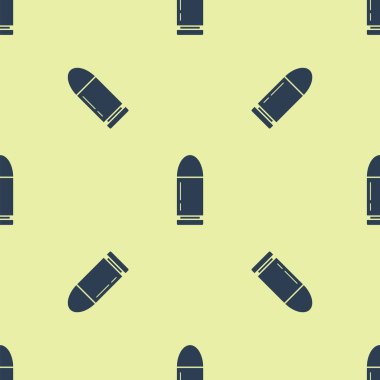 Mavi Kurşun ikonu sarı arkaplanda kusursuz desen izole etti. Vektör İllüstrasyonu