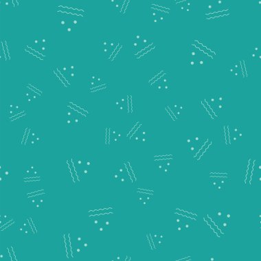 Yeşil Soğuk ve dalga ikonu yeşil arkaplanda izole edilmiş pürüzsüz desen. Vektör İllüstrasyonu