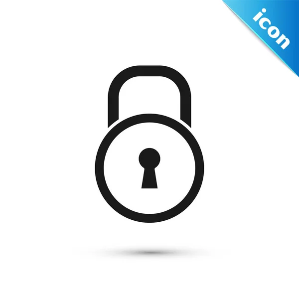 Black Lock icon isolated on white background. Padlock sign. Security, safety, protection, privacy concept. Vector Illustration — Stock Vector