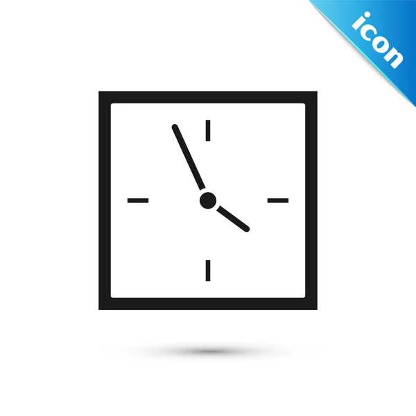 Czarna ikona zegara na białym tle. Symbol czasu. Ilustracja wektorowa — Wektor stockowy