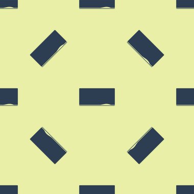 Mavi karton simgesi sarı arkaplanda izole edilmiş pürüzsüz desen. Okul karatahtası. Vektör İllüstrasyonu