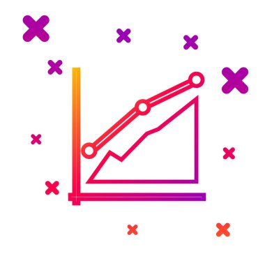 Beyaz arkaplanda izole edilmiş renkli turta çizelgesi bilgi simgesi. Diyagram çizelgesi. Kademeli rastgele dinamik şekiller. Vektör İllüstrasyonu