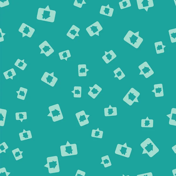 Green Map puntero con icono de la casa aislado patrón sin costura sobre fondo verde. Símbolo de marcador de ubicación. Ilustración vectorial — Archivo Imágenes Vectoriales