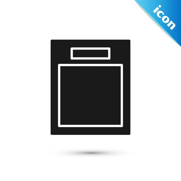 Černá prázdná ikona formuláře izolovaná na bílém pozadí. Ikona souboru. Ikona seznamu. Obchodní koncept. Vektorová ilustrace — Stockový vektor