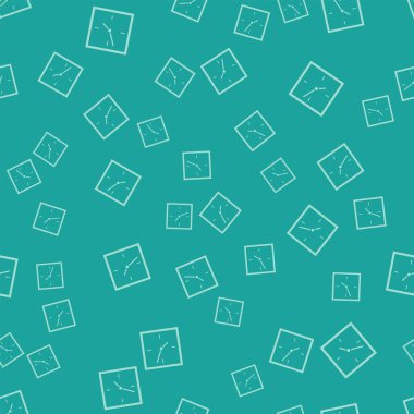 Yeşil Saat simgesi yeşil arkaplandaki kusursuz deseni izole etti. Zaman sembolü. Vektör İllüstrasyonu