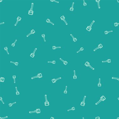 Yeşil anahtar simgesi yeşil arkaplanda izole edilmiş kusursuz desen. Vektör İllüstrasyonu