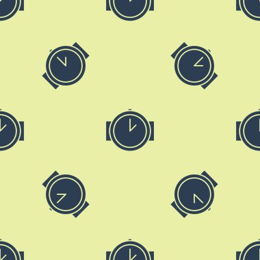 Mavi dalış ikonu sarı arkaplandaki kusursuz deseni izole etti. Su altı ekipmanları. Vektör İllüstrasyonu