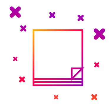 Renk çizgisi dosya simgesi beyaz arkaplanda izole edildi. Kontrol listesi simgesi. İş konsepti. Kademeli rastgele dinamik şekiller. Vektör İllüstrasyonu