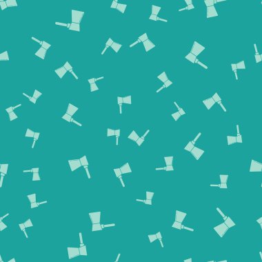 Yeşil Kahve Türk ikonu yeşil arka planda pürüzsüz desen izole etti. Vektör İllüstrasyonu