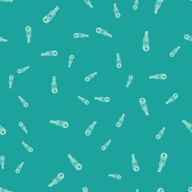 Yeşil Kırtasiye bıçak ikonu yeşil arka planda kusursuz desen izole etti. Ofis kâğıt kesicisi. Vektör İllüstrasyonu