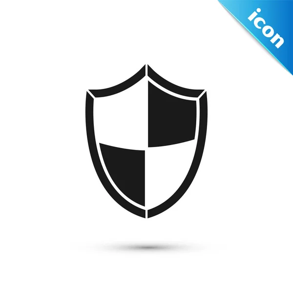 Schwarzes Schild-Symbol isoliert auf weißem Hintergrund. Bewachungsschild. Sicherheit, Sicherheit, Schutz, Privatsphäre. Vektorillustration — Stockvektor