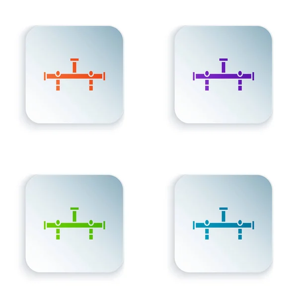 Icône de collecteur de couleurs isolée sur fond blanc. Définir des icônes dans des boutons carrés colorés. Illustration vectorielle — Image vectorielle