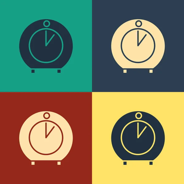 Barva Kuchyně časovač ikona izolované na barevném pozadí. Nádobí na vaření. Klasická kresba. Vektorová ilustrace — Stockový vektor