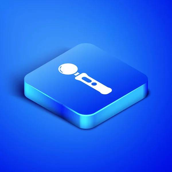 Isométrique icône Gamepad isolé sur fond bleu. Contrôleur de jeu. Bouton carré bleu. Illustration vectorielle — Image vectorielle