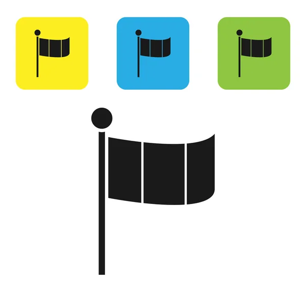 Schwarzes Symbol der irischen Nationalflagge auf weißem Hintergrund. setzen Symbole bunte quadratische Tasten. Vektorillustration — Stockvektor