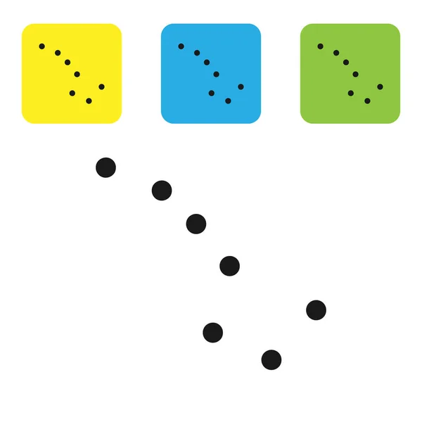 Ikone des Sternbilds Großer Schwarzer Bär isoliert auf weißem Hintergrund. setzen Symbole bunte quadratische Tasten. Vektorillustration — Stockvektor